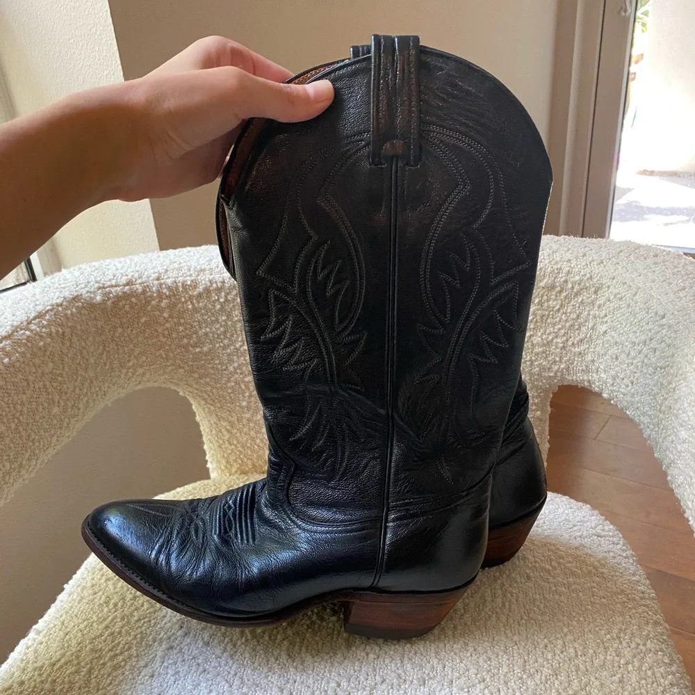 Vintage leather cowboy boots - Picture 3 of 6